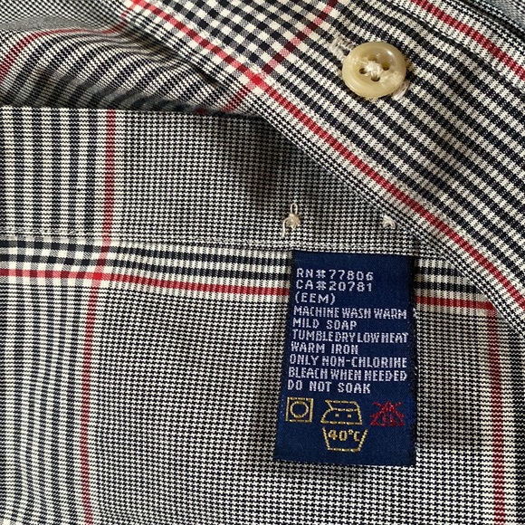 TOMMY HILFIGER Men’s Glen Plaid Shirt, Size Large - Picture 14 of 17